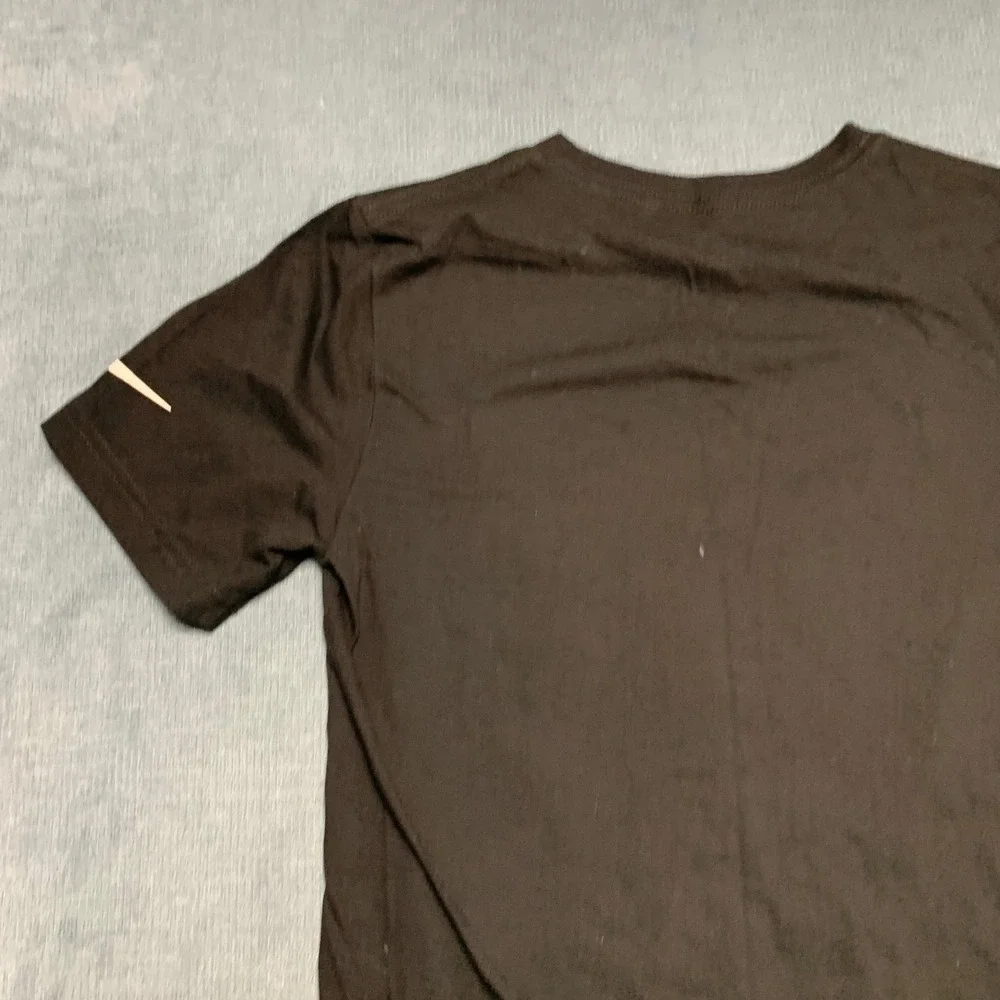 Nike T-Shirt Boys L 12-13Y Black Neon Graphic Logo Short Sleeve Crew Neck Tee
